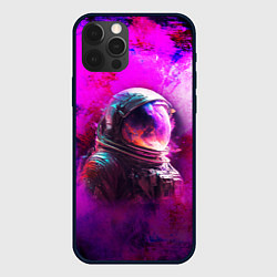 Чехол для iPhone 12 Pro Max Космонавт красочный, цвет: 3D-черный