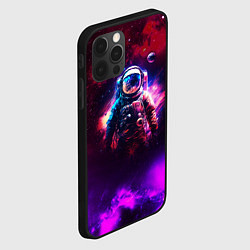 Чехол для iPhone 12 Pro Max Космонавт пламенный, цвет: 3D-черный — фото 2