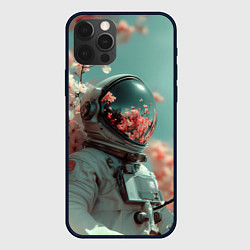 Чехол для iPhone 12 Pro Max Весенний космонавт, цвет: 3D-черный