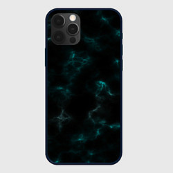 Чехол для iPhone 12 Pro Max Color black turquoise, цвет: 3D-черный