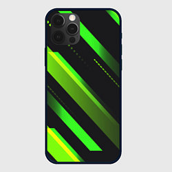 Чехол для iPhone 12 Pro Max Color black green, цвет: 3D-черный
