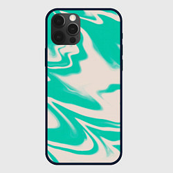 Чехол для iPhone 12 Pro Max Color white turquoise, цвет: 3D-черный