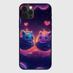 Чехол iPhone 12 Pro Max Милые пришельцы в космосе