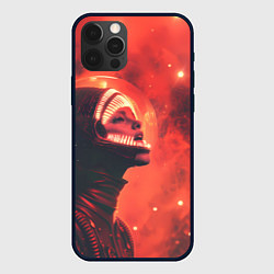 Чехол для iPhone 12 Pro Max Девушка в космосе в костюме чужого, цвет: 3D-черный
