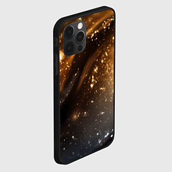 Чехол для iPhone 12 Pro Max Блестящая текстура кофейного цвета, цвет: 3D-черный — фото 2