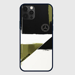 Чехол для iPhone 12 Pro Max Merсedes Benz логотип, цвет: 3D-черный