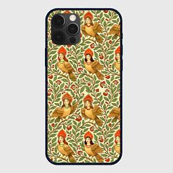 Чехол для iPhone 12 Pro Max Птицы сирин на ветках, цвет: 3D-черный