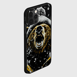 Чехол для iPhone 12 Pro Max Злой большой медведь зимой, цвет: 3D-черный — фото 2
