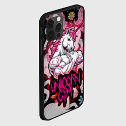 Чехол для iPhone 12 Pro Max Единорог gym, цвет: 3D-черный — фото 2