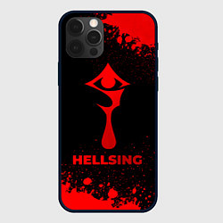 Чехол для iPhone 12 Pro Max Hellsing - red gradient, цвет: 3D-черный