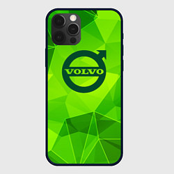 Чехол для iPhone 12 Pro Max Volvo green poly, цвет: 3D-черный