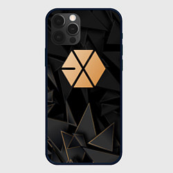 Чехол для iPhone 12 Pro Max Exo golden poly, цвет: 3D-черный