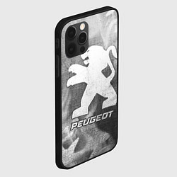 Чехол для iPhone 12 Pro Max Peugeot - grey gradient, цвет: 3D-черный — фото 2