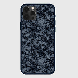 Чехол iPhone 12 Pro Max Темно серый мраморный узор