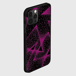 Чехол для iPhone 12 Pro Max The triangle is pink, цвет: 3D-черный — фото 2