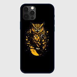 Чехол для iPhone 12 Pro Max Филин в лунном свете, цвет: 3D-черный