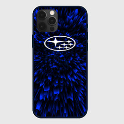 Чехол для iPhone 12 Pro Max Subaru blue energy, цвет: 3D-черный