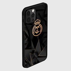 Чехол для iPhone 12 Pro Max Real Madrid golden poly, цвет: 3D-черный — фото 2