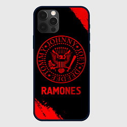 Чехол для iPhone 12 Pro Max Ramones - red gradient, цвет: 3D-черный