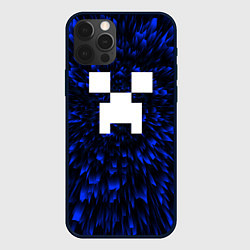 Чехол для iPhone 12 Pro Max Minecraft blue energy, цвет: 3D-черный