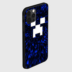 Чехол для iPhone 12 Pro Max Minecraft blue energy, цвет: 3D-черный — фото 2