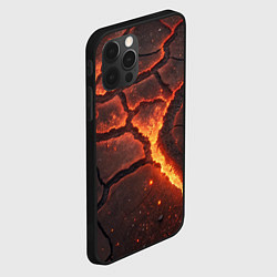 Чехол для iPhone 12 Pro Max Огонь и лава, цвет: 3D-черный — фото 2