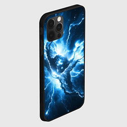 Чехол для iPhone 12 Pro Max Бело-синяя туманность, цвет: 3D-черный — фото 2