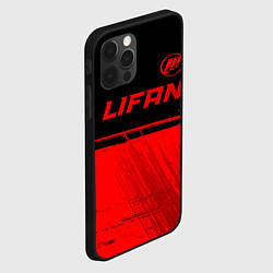 Чехол для iPhone 12 Pro Max Lifan - red gradient посередине, цвет: 3D-черный — фото 2