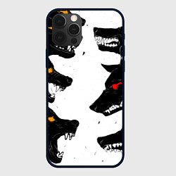 Чехол для iPhone 12 Pro Max Волки со светящимися глазами, цвет: 3D-черный