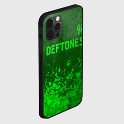Чехол для iPhone 12 Pro Max Deftones - green gradient посередине, цвет: 3D-черный — фото 2