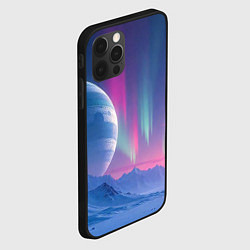Чехол для iPhone 12 Pro Max Неоновый космос северного сияния, цвет: 3D-черный — фото 2