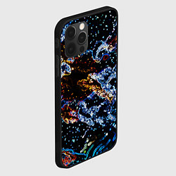 Чехол для iPhone 12 Pro Max Звёздно-кислотная абстракция, цвет: 3D-черный — фото 2