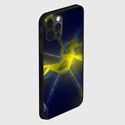 Чехол для iPhone 12 Pro Max Разлом космических неоновых плит, цвет: 3D-черный — фото 2