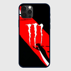 Чехол для iPhone 12 Pro Max Monster energy краски линии, цвет: 3D-черный