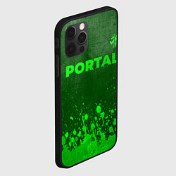 Чехол для iPhone 12 Pro Max Portal - green gradient посередине, цвет: 3D-черный — фото 2