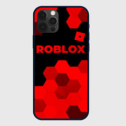 Чехол для iPhone 12 Pro Max Roblox - red gradient посередине, цвет: 3D-черный