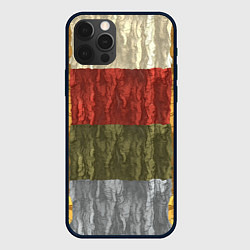 Чехол для iPhone 12 Pro Max Цветной узор абстрактная графика, цвет: 3D-черный