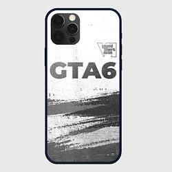 Чехол для iPhone 12 Pro Max GTA6 - white gradient посередине, цвет: 3D-черный