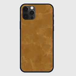 Чехол для iPhone 12 Pro Max Светлый оливково-коричневый однотонный текстурный, цвет: 3D-черный