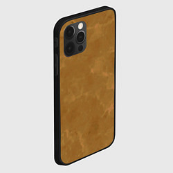 Чехол для iPhone 12 Pro Max Светлый оливково-коричневый однотонный текстурный, цвет: 3D-черный — фото 2