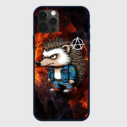 Чехол для iPhone 12 Pro Max Ёж панк анархист, цвет: 3D-черный