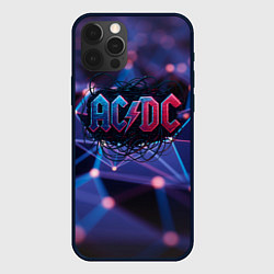 Чехол для iPhone 12 Pro Max ACDC лого в градиенте, цвет: 3D-черный