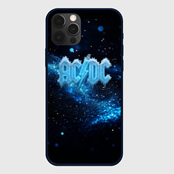 Чехол для iPhone 12 Pro Max ACDC ледяной логотип, цвет: 3D-черный