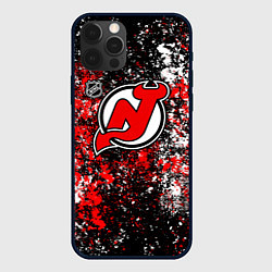 Чехол для iPhone 12 Pro Max New Jersey Devils NHL black, цвет: 3D-черный