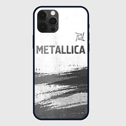 Чехол для iPhone 12 Pro Max Metallica - white gradient посередине, цвет: 3D-черный