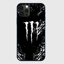 Чехол для iPhone 12 Pro Max Monster energy white splash, цвет: 3D-черный