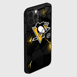 Чехол для iPhone 12 Pro Max Питтсбург Пингвинз - плиты с подсветкой, цвет: 3D-черный — фото 2