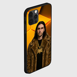 Чехол для iPhone 12 Pro Max Bones с цепью в шубе, цвет: 3D-черный — фото 2