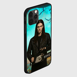 Чехол для iPhone 12 Pro Max Bones держит бензопилу, цвет: 3D-черный — фото 2