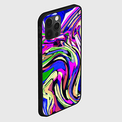 Чехол для iPhone 12 Pro Max Абстракция пластика синий, цвет: 3D-черный — фото 2
